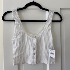 Free People *** Hailey's Henley Tank in White M/L